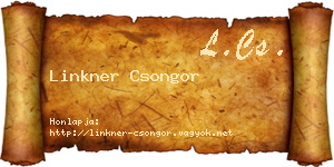 Linkner Csongor névjegykártya